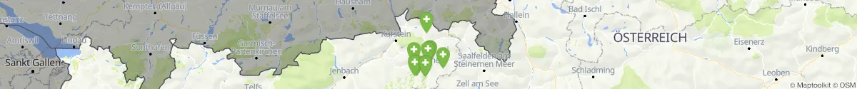 Kartenansicht für Apotheken-Notdienste in der Nähe von Sankt Ulrich am Pillersee (Kitzbühel, Tirol)